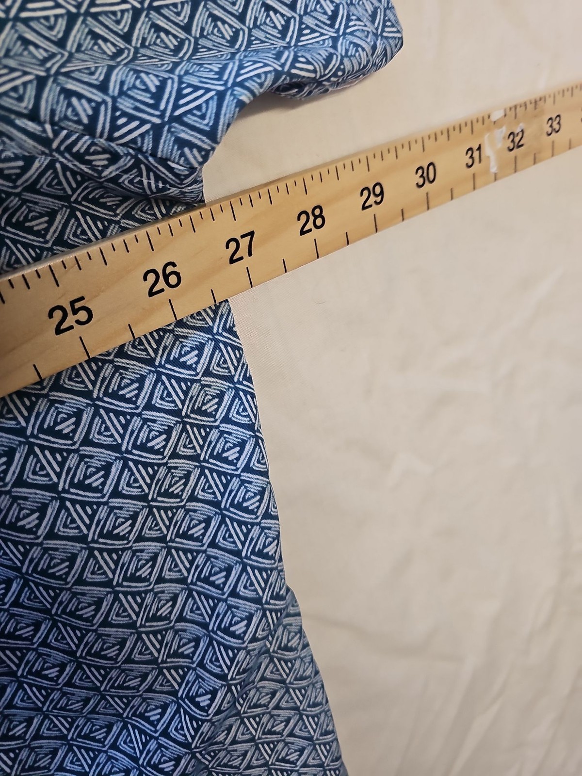 M&S Collection Men's Blue Geometric Print Short Sleeve Shirt - 2XL XX1151 - Image 5