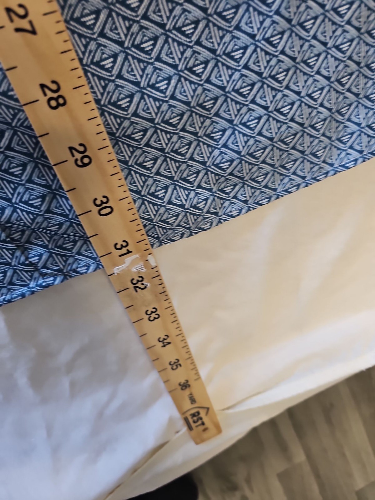 M&S Collection Men's Blue Geometric Print Short Sleeve Shirt - 2XL XX1151 - Image 6