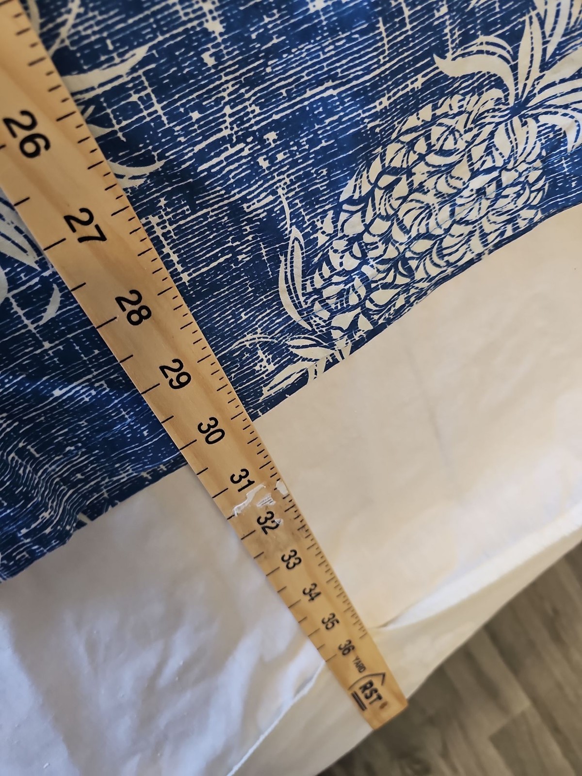 Palmwave Hawaii Men's XL Blue Pineapple Print Cotton Aloha Shirt WW1148 - Image 8