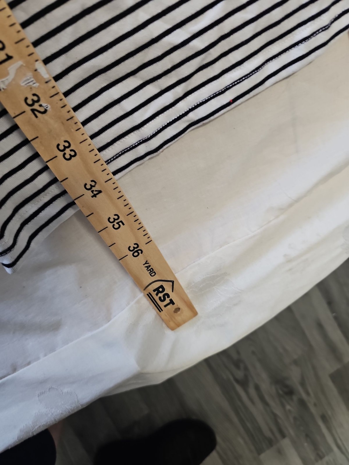 Boohoo New With Tags Black and White Striped Wide Leg Trousers uk16 NN1019 - Image 5