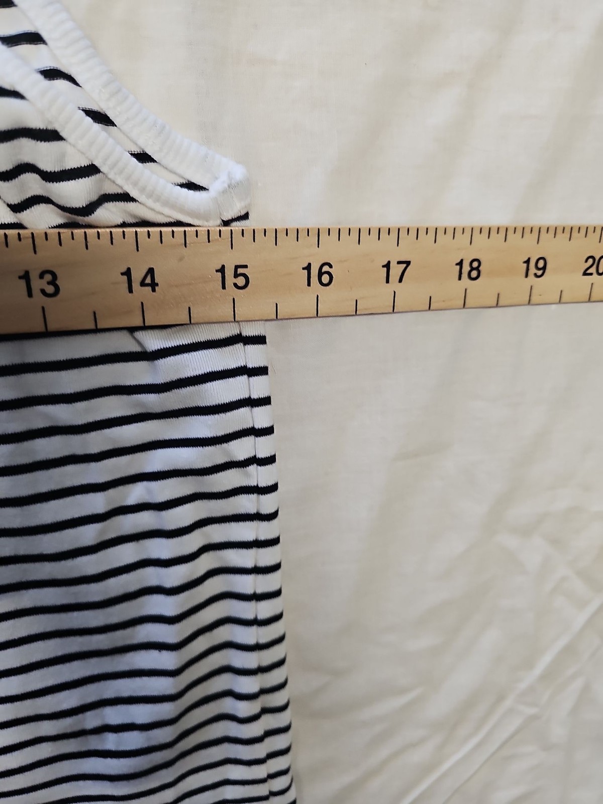 Boohoo Striped Ribbed Cami Crop Top in Black and White uk18 NN1021 - Image 3