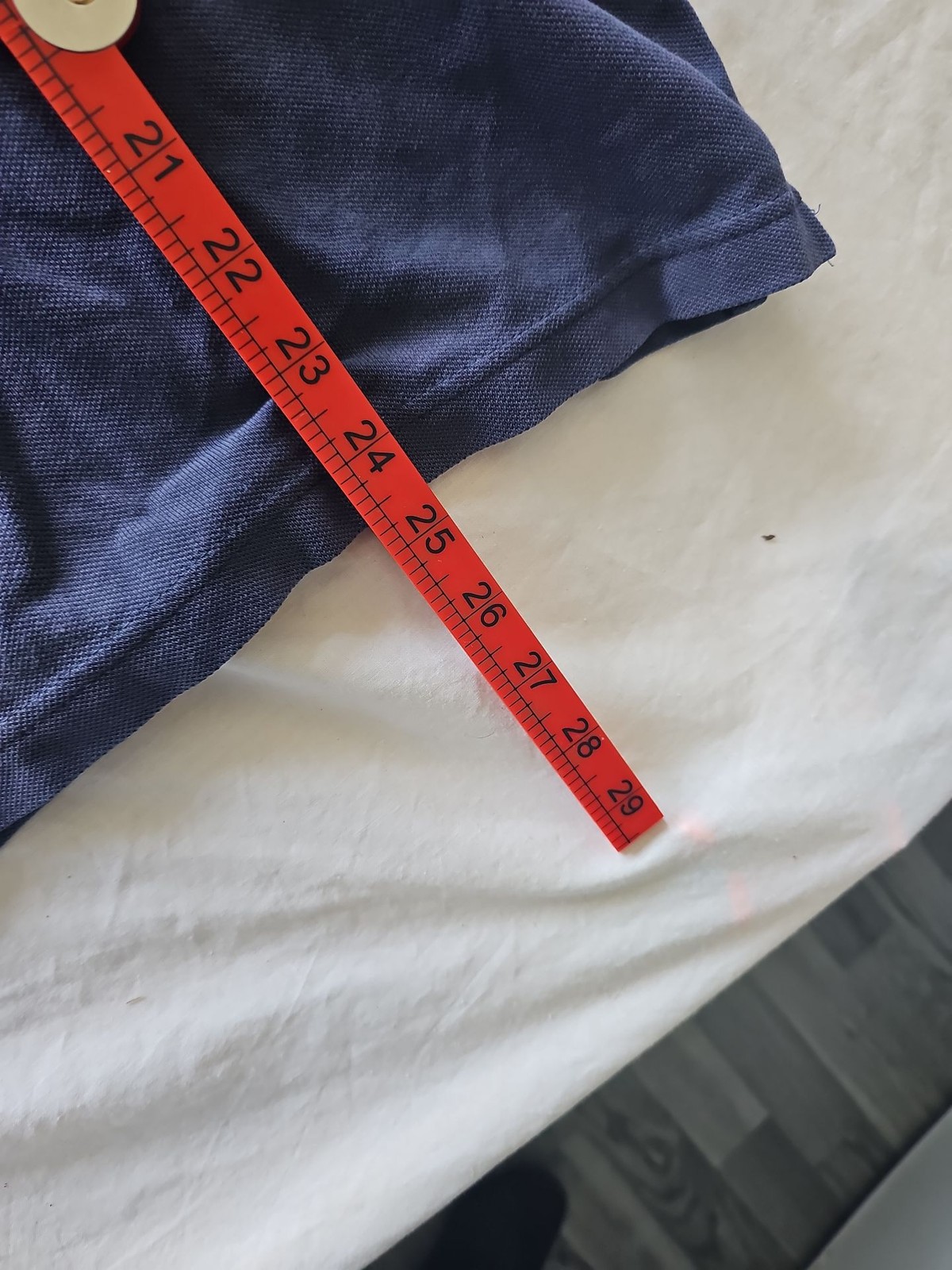 Adidas Navy Blue & Orange Pique Cotton Polo Shirt 328 - Image 6