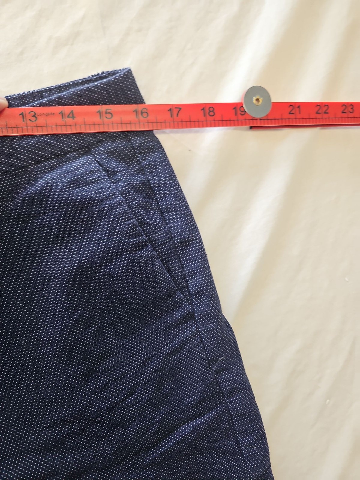 Burton Menswear Navy Textured Micro-Dot Chino Shorts Size 34 392 - Image 4