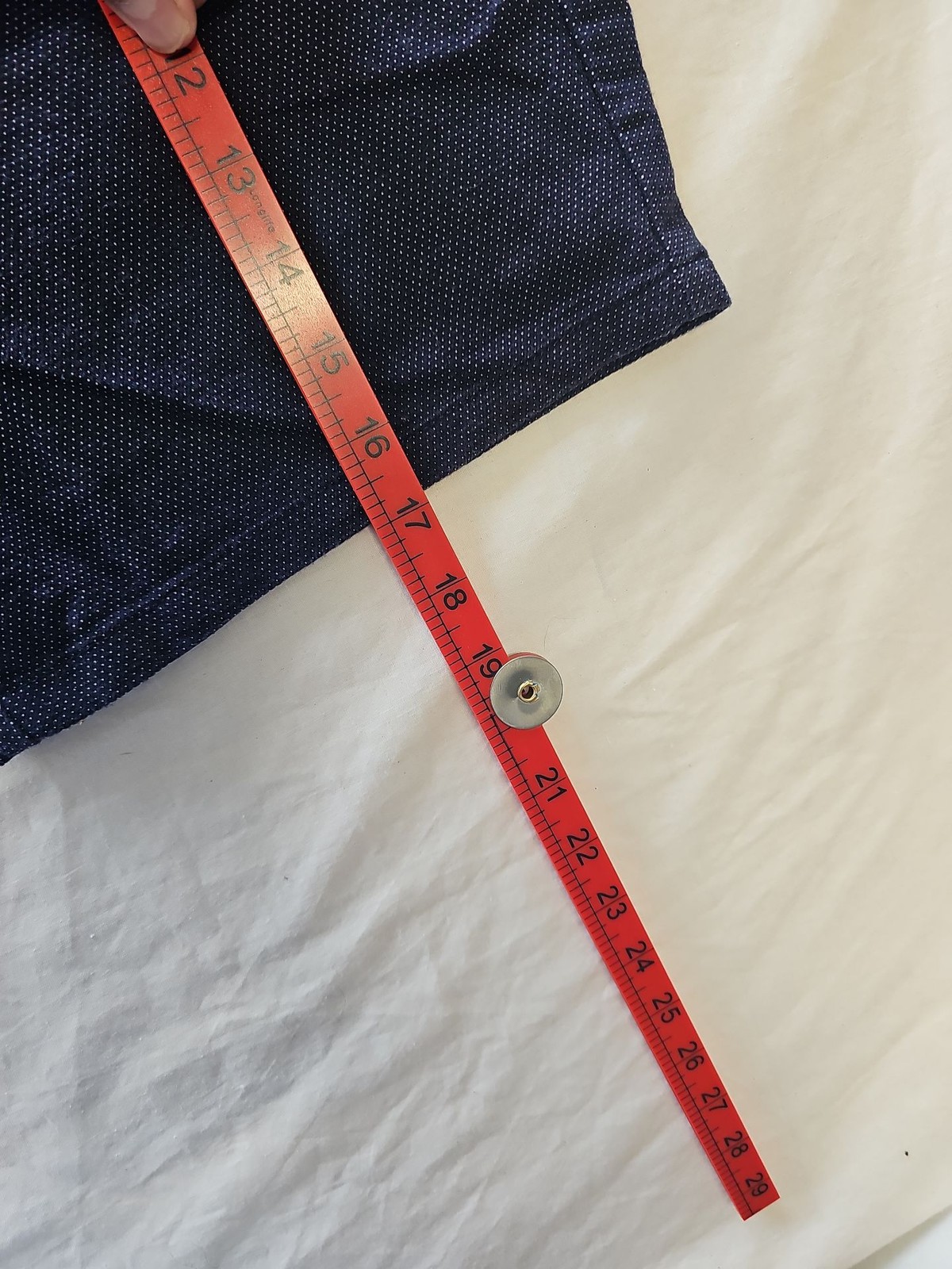 Burton Menswear Navy Textured Micro-Dot Chino Shorts Size 34 392 - Image 5