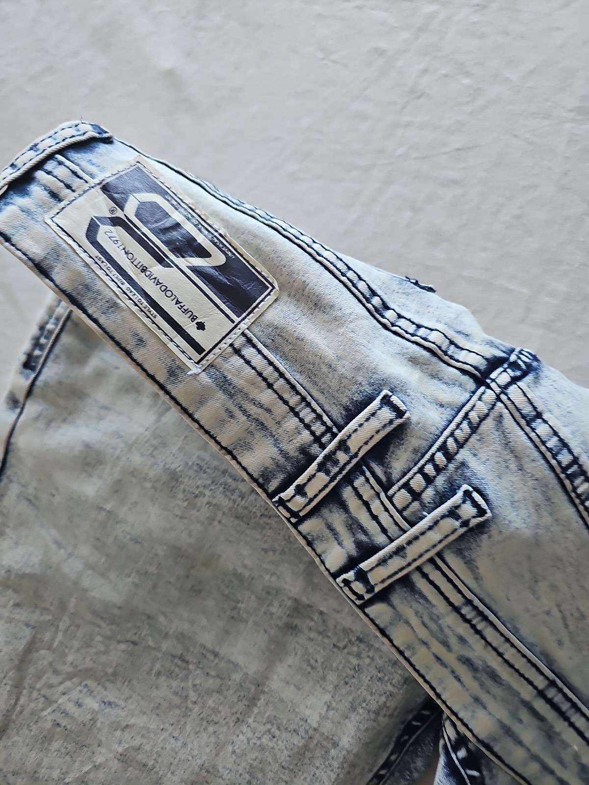 Buffalo David Bitton Evan-X Acid Wash Denim Shorts W32 355 - Image 4