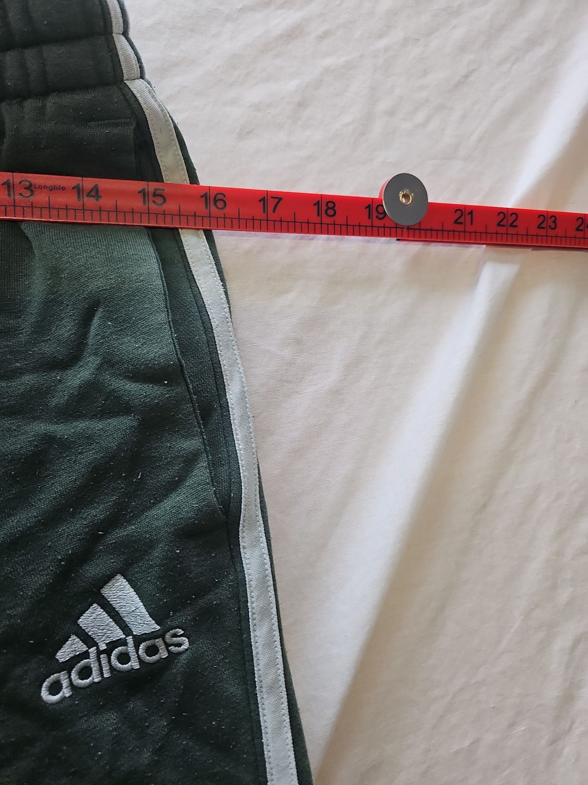 Adidas Men's Three-Stripe Cuffed Joggers in Olive Green S 400 - Image 5
