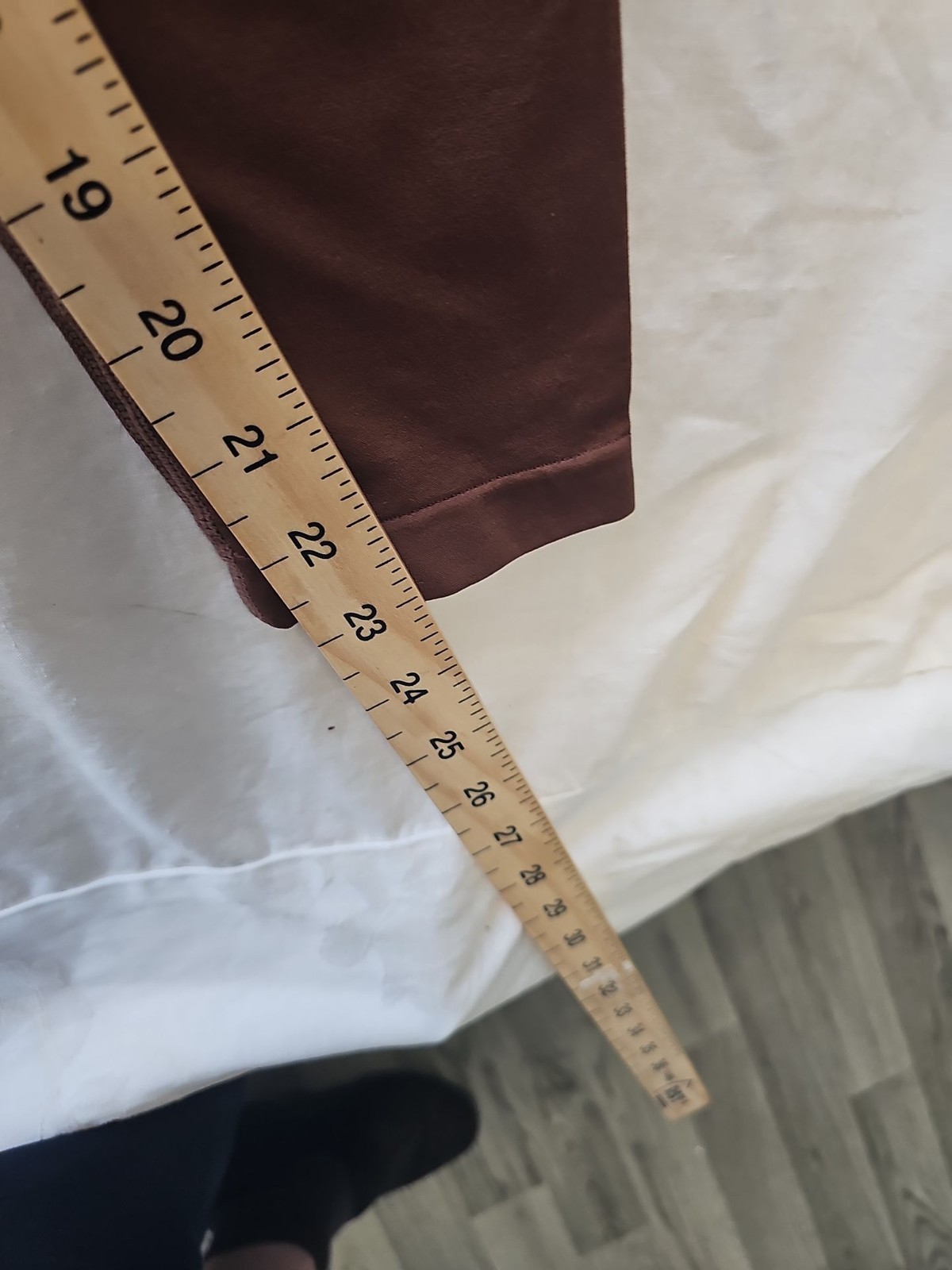 High-Waisted Seamless Ribbed Gym Leggings in Chocolate Brown QQ1064 - Image 5