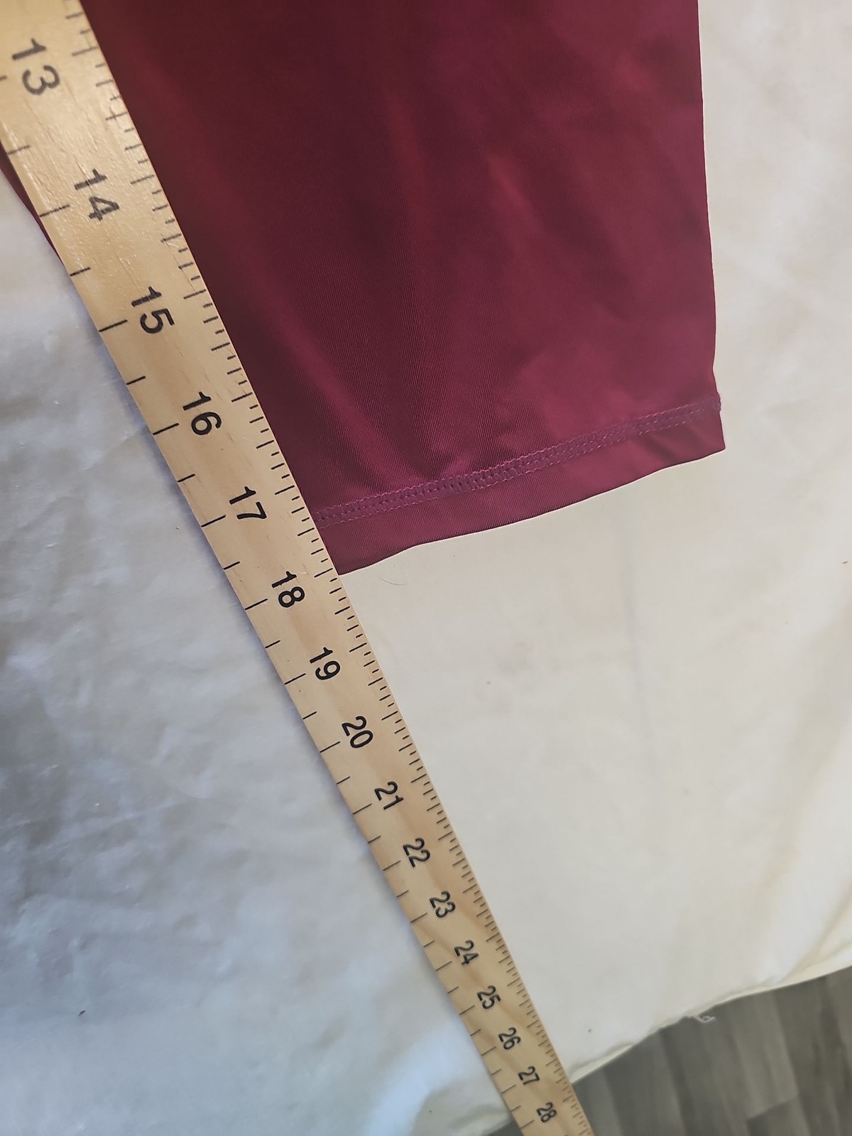 Women's High-Waisted Magenta Cropped Leggings with Side Pockets xl MM15 - Image 4