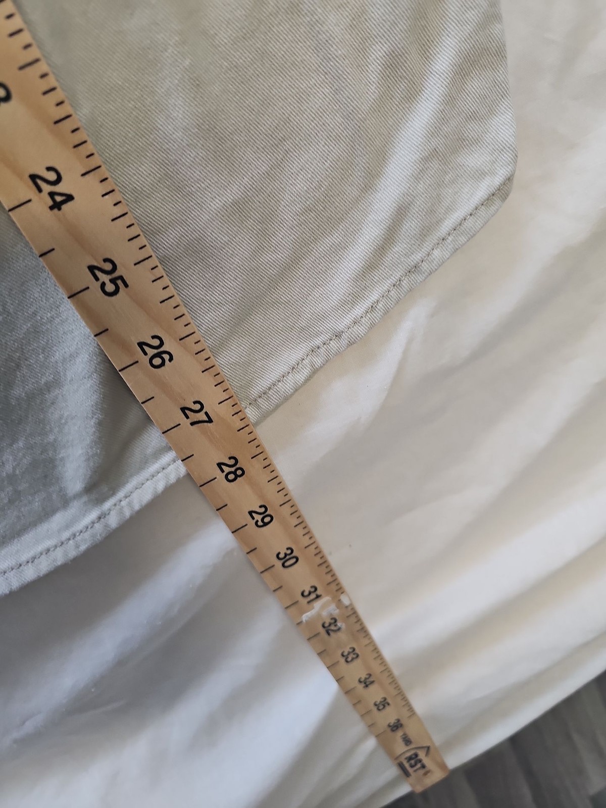 Wrangler Flex for Comfort Men's Khaki Cotton Twill Work Shirt Size Large RR1067 - Image 6