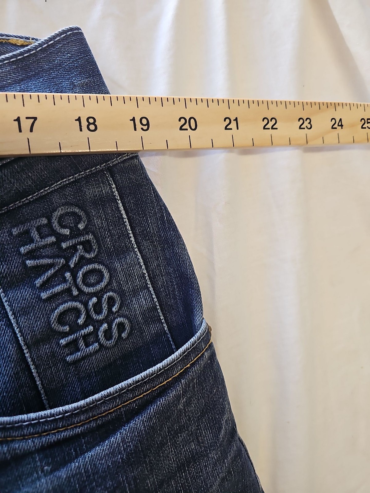Crosshatch Baltman Men's Straight Leg Dark Wash Denim Jeans 36R - Image 5