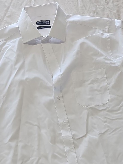 Debenhams The Collection Men's White Short Sleeve Classic Fit Shirt 16.5 XX1164 - Image 11