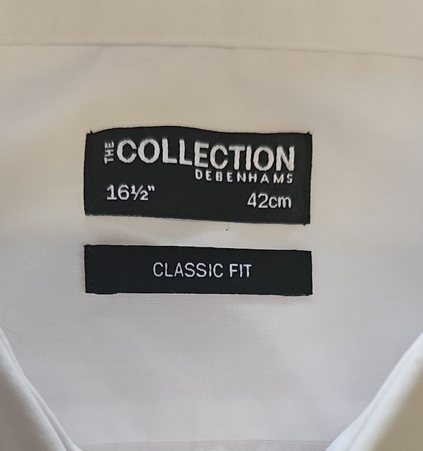 Debenhams The Collection Men's White Short Sleeve Classic Fit Shirt 16.5 XX1164 - Image 9