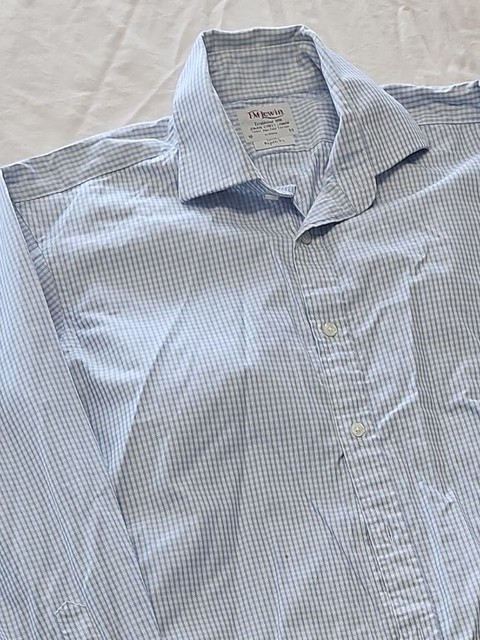 T.M. Lewin Luxury Regular Fit Check Dress Shirt 16 YY1166 - Image 12