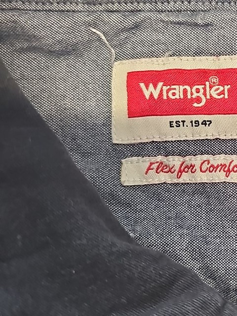 Wrangler Flex for Comfort Men's Black Short Sleeve Button-Down Shirt 2XL YY1176 - Image 9