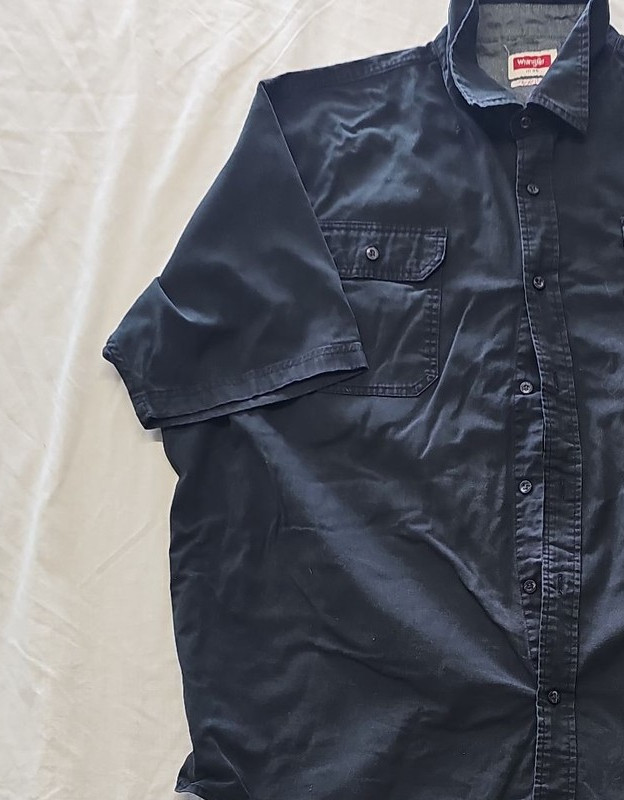 Wrangler Flex for Comfort Men's Black Short Sleeve Button-Down Shirt 2XL YY1176 - Image 8