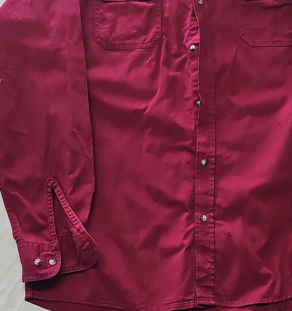 Wrangler Premium Quality Men's Red Cotton Work Shirt LT YY1175 - Image 9