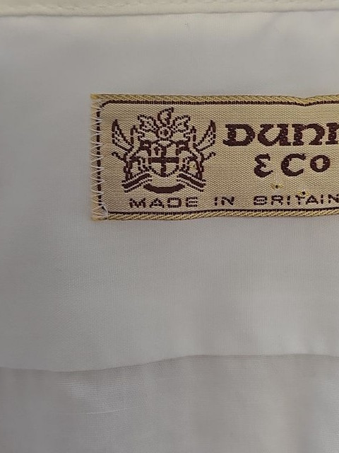 Vintage Dunn & Co White Pleated Tuxedo Shirt - Made in Britain 15" YY1173 - Image 9