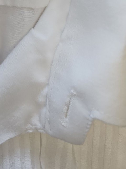 Vintage Dunn & Co White Pleated Tuxedo Shirt - Made in Britain 15" YY1173 - Image 10