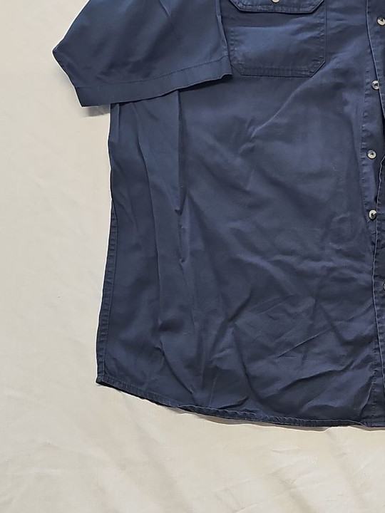 Wrangler Premium Quality Navy Blue Short Sleeve Work Shirt - Size 2XL YY1191 - Image 8