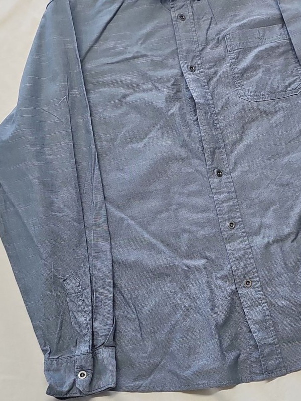 Wrangler Jeans Co. Men's Blue Textured Cotton Long Sleeve Shirt 2XL YY1190 - Image 12