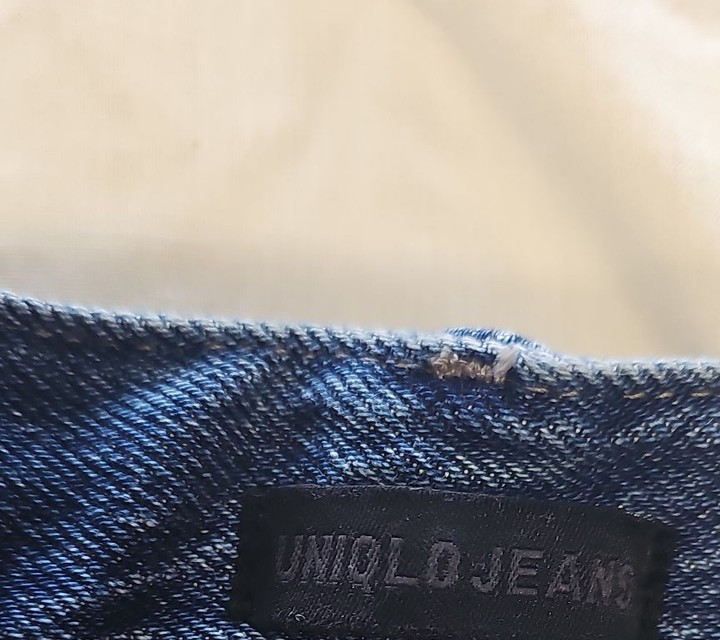 Uniqlo Wide-Leg High-Waist Blue Denim Jeans w30/32 L31 HH144 - Image 7