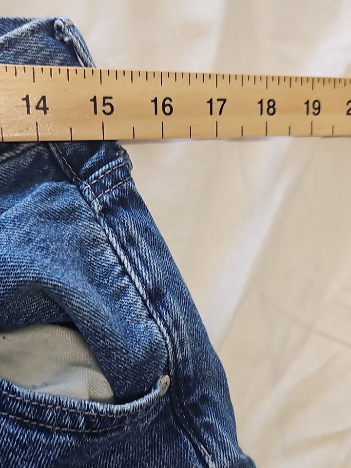 Uniqlo Wide-Leg High-Waist Blue Denim Jeans w30/32 L31 HH144 - Image 10