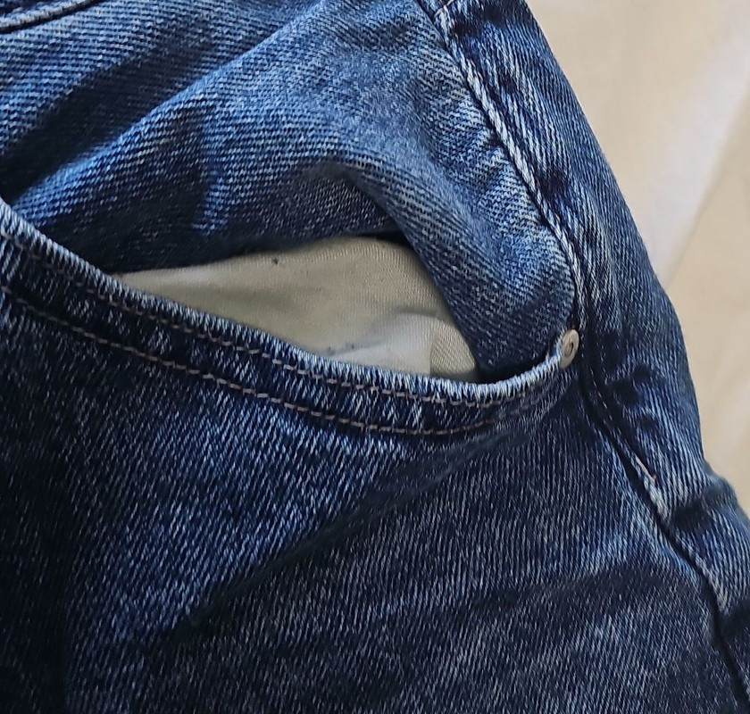 Uniqlo Wide-Leg High-Waist Blue Denim Jeans w30/32 L31 HH144 - Image 9