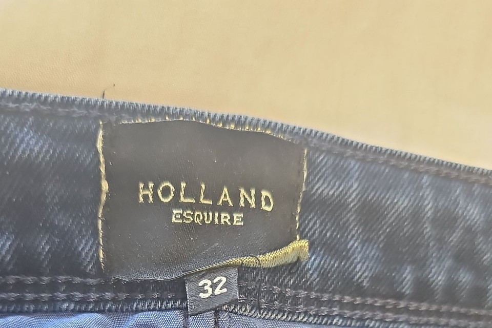 Holland Esquire Men's Slim Fit Dark Wash Denim Jeans Size 32 A1 1200 - Image 10