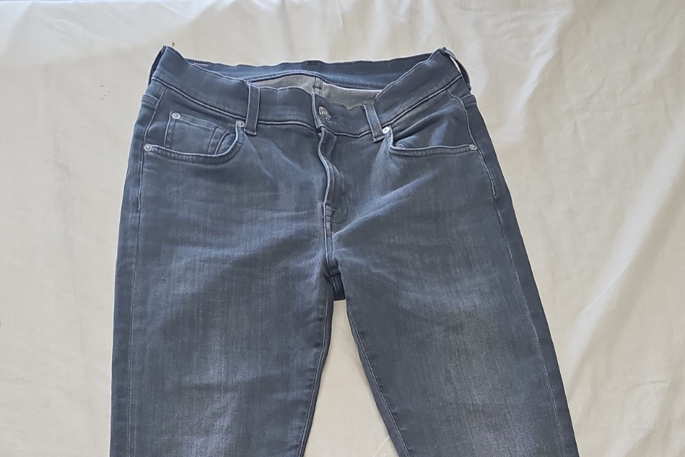 7 For All Mankind Slim Fit Grey Wash Denim Jeans A 1201 - Image 11