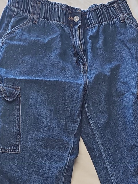 Papaya Denim Blue Elastic Waist Cargo Jeans A2 1211 - Image 7