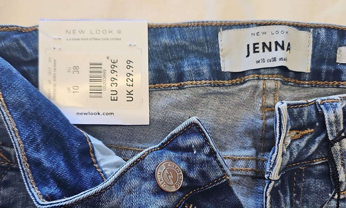 New Look Jenna Skinny Jeans with Oriental Bird and Floral Embroidery uk10 PP247 - Image 9