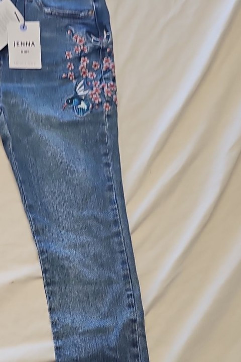 New Look Jenna Skinny Jeans with Oriental Bird and Floral Embroidery uk10 PP247 - Image 8