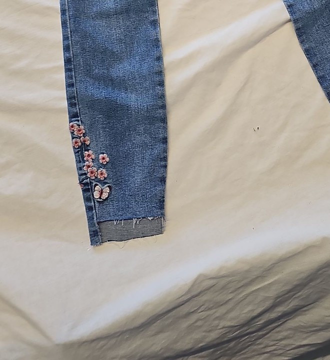 New Look Jenna Skinny Jeans with Oriental Bird and Floral Embroidery uk10 PP247 - Image 12