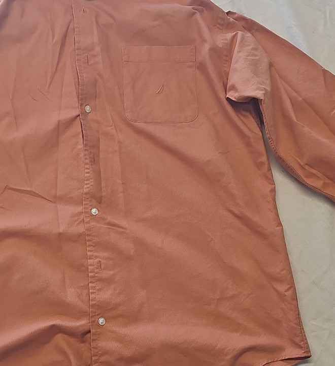 Nautica Men's Burnt Orange Cotton Long Sleeve Button-Down Shirt A2 1217 - Image 12