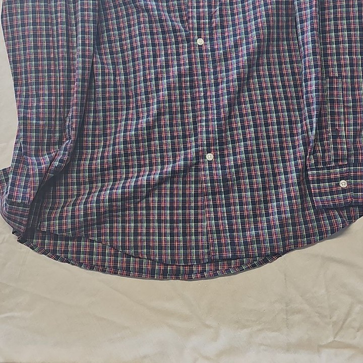 Chaps Easy Care Multicolor Plaid Long Sleeve Button Down Shirt A2 1225 - Image 9