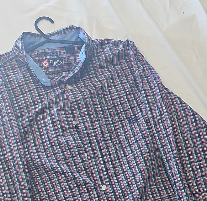 Chaps Easy Care Multicolor Plaid Long Sleeve Button Down Shirt A2 1225 - Image 12
