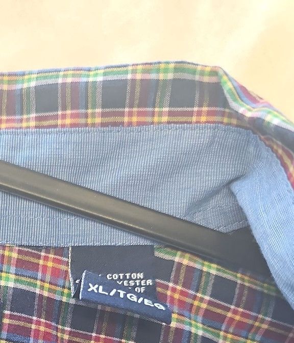 Chaps Easy Care Multicolor Plaid Long Sleeve Button Down Shirt A2 1225 - Image 11