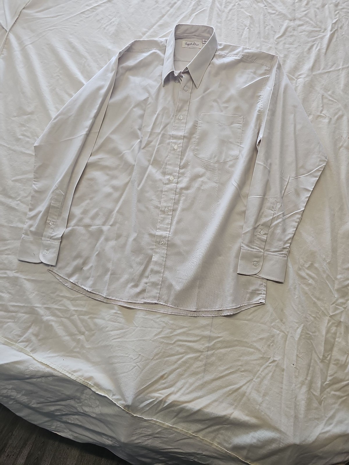 Angelo Litrico Men's Classic Off-White Oxford Shirt 16 inch XX1154 - Image 4