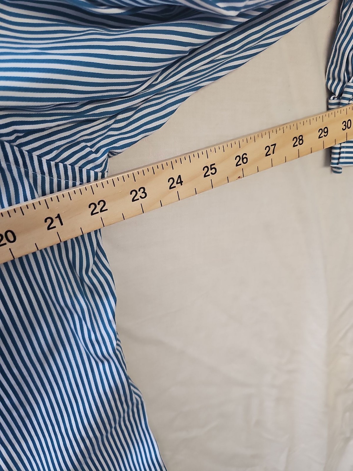 Austin Reed Cut Two-Fold Egyptian Cotton Striped Shirt 17R YY1172 - Image 5