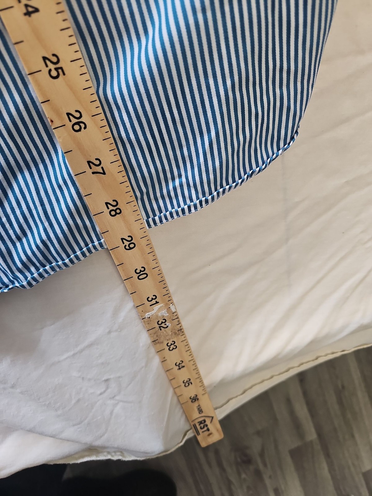 Austin Reed Cut Two-Fold Egyptian Cotton Striped Shirt 17R YY1172 - Image 6