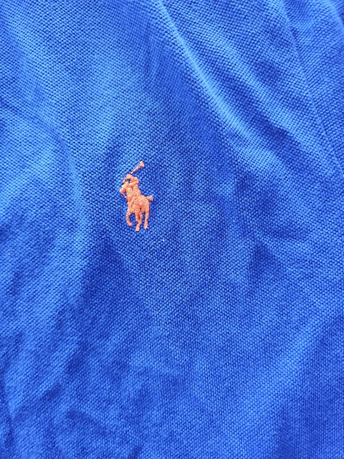 Polo Ralph Lauren Royal Blue Slim Fit Pique Polo Shirt XXL A440 - Image 3