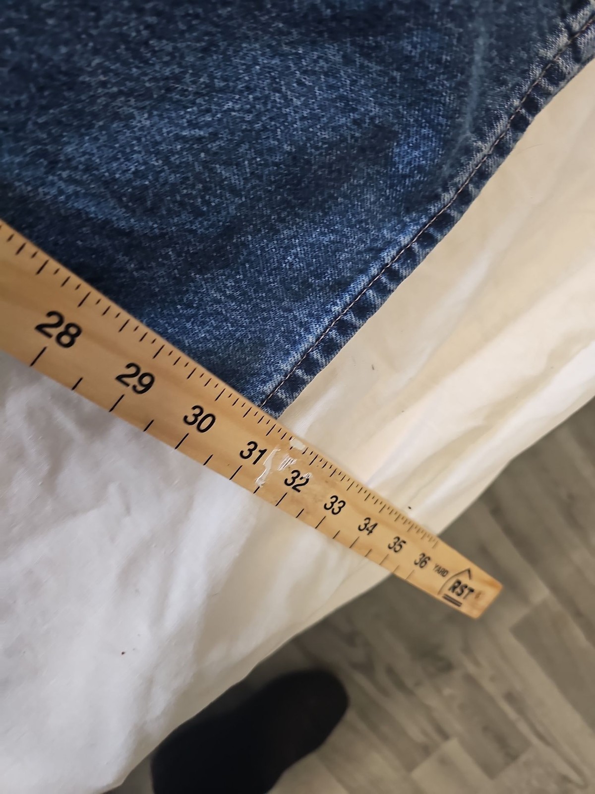 Uniqlo Wide-Leg High-Waist Blue Denim Jeans w30/32 L31 HH144 - Image 4