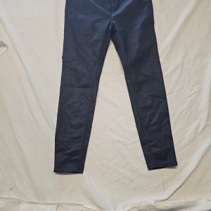 M&S The Ivy Skinny Metallic Navy Blue Coated Jeans UK 14 A1 1203