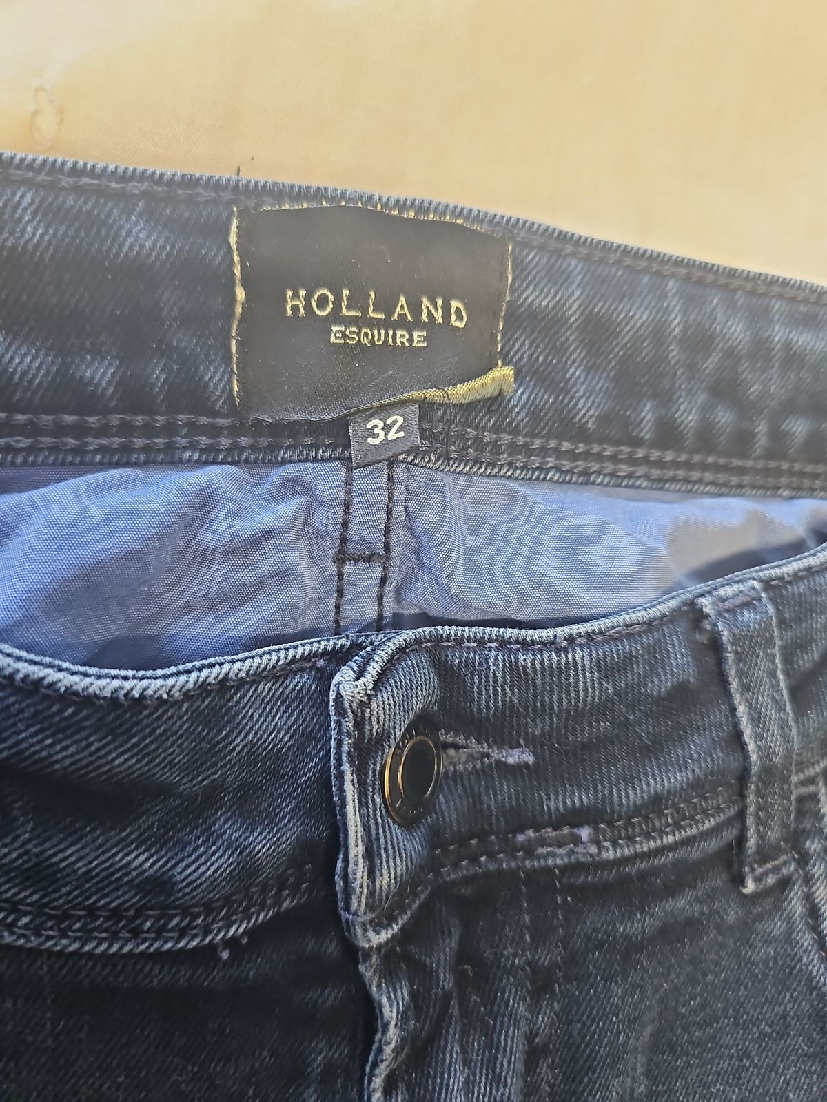 Holland Esquire Men’s Slim Fit Dark Wash Denim Jeans Size 32 A1 1200