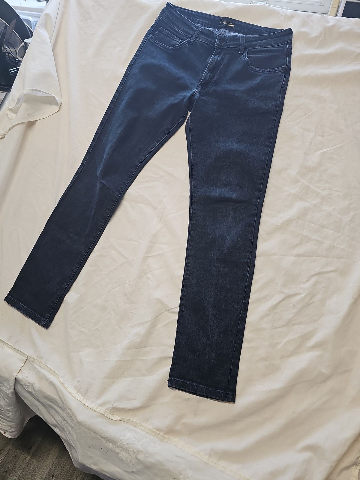 Holland Esquire Men's Slim Fit Dark Wash Denim Jeans Size 32 A1 1200 - Image 4