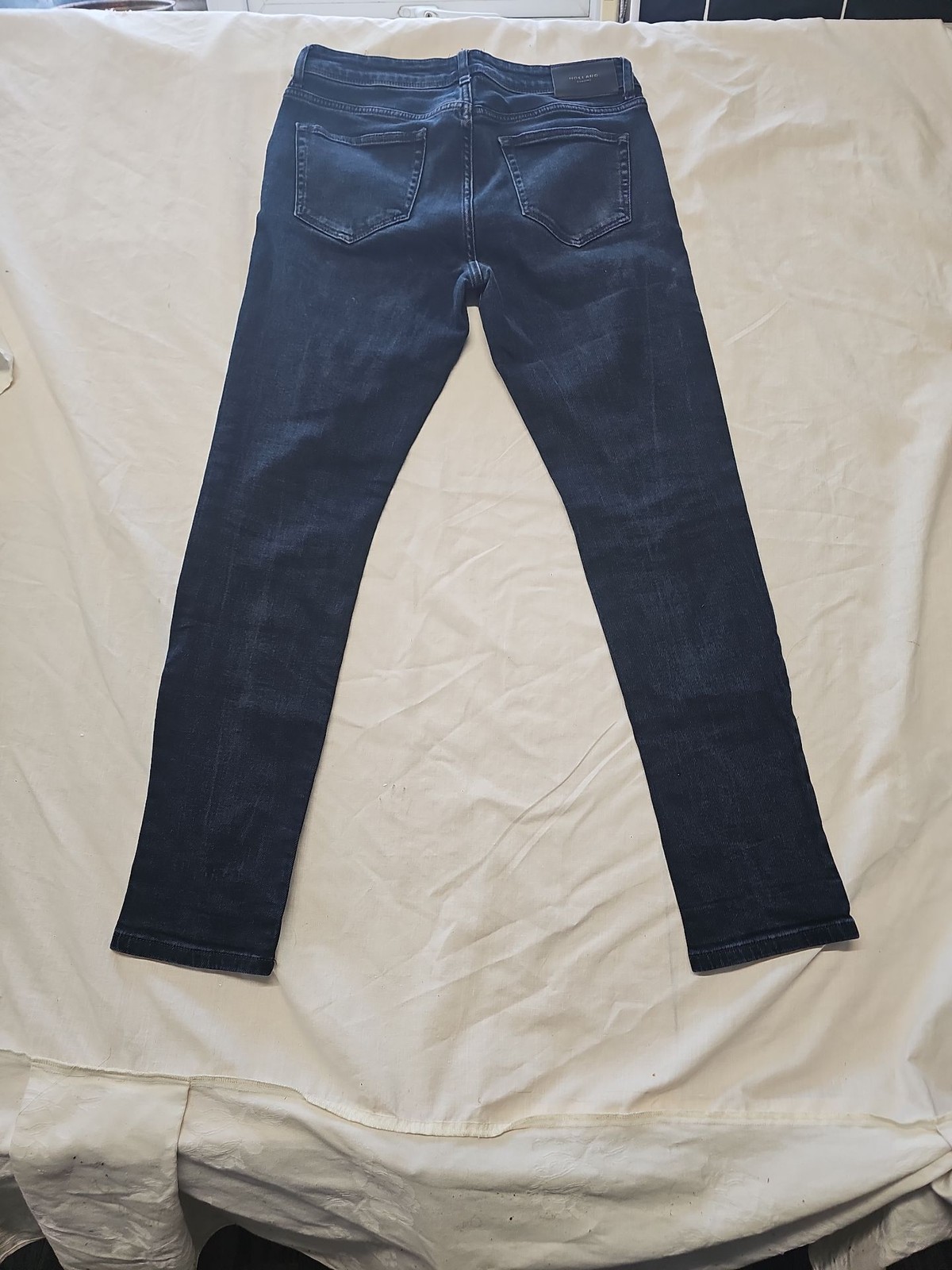 Holland Esquire Men's Slim Fit Dark Wash Denim Jeans Size 32 A1 1200 - Image 5
