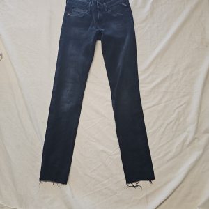 Replay Luz Women's Skinny Jeans Dark Wash Raw Hem Size 25 A1 1202