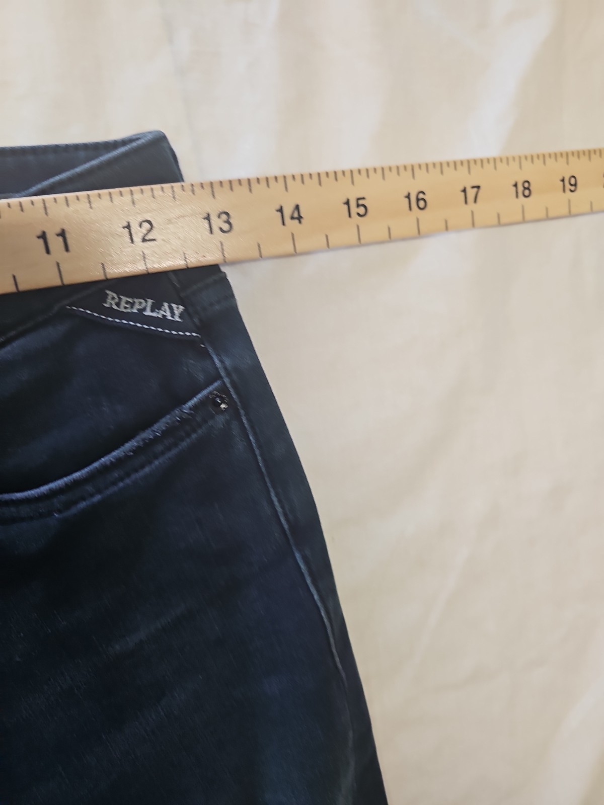 Replay Luz Women's Skinny Jeans Dark Wash Raw Hem Size 25 A1 1202 - Image 7