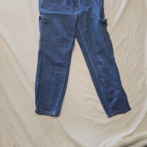Papaya Denim Blue Elastic Waist Cargo Jeans A2  1211