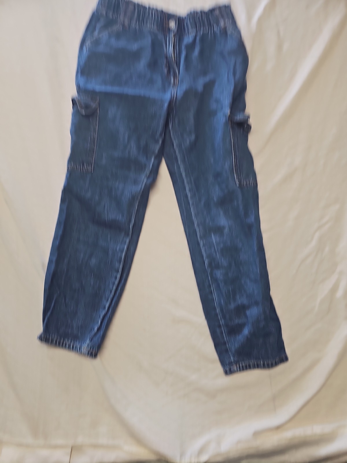 Papaya Denim Blue Elastic Waist Cargo Jeans A2 1211 - Image 3